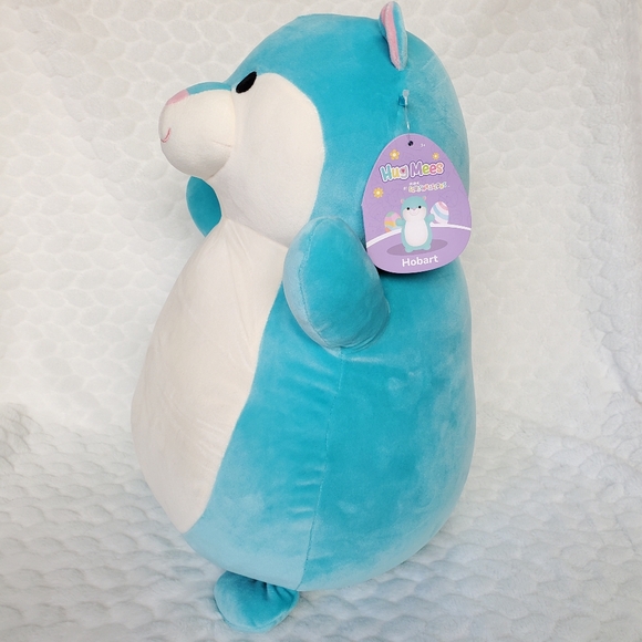 Hobart Hugmees Squishmallows 18 Inch BNWT Teal Hamster Easter Plush Toy - Picture 2 of 8